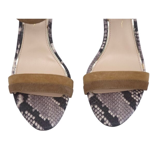 Jessica Simpson "Canela" Snakeskin Print & Suede Stiletto Sandals - Size 8 - Picture 5 of 7